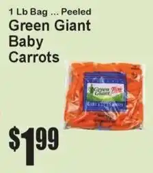 Super Fresh Green Giant baby carrots offer