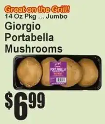 Super Fresh Giorgio portabella mushrooms offer
