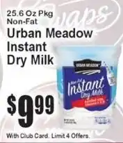 Super Fresh Urban Meadow Instant Dry Milk offer