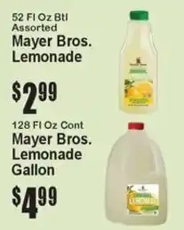 Super Fresh Mayer Bros. Lemonade offer