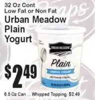 Super Fresh Urban Meadow Plain Yogurt offer