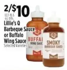 Pioneer Supermarkets Lillie's Q Barbecue Sauce or Buffalo Wing Sauce offer