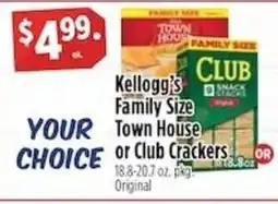 Pioneer Supermarkets Kellogg's Family Size Town House or Club Crackers offer