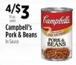 Pioneer Supermarkets Campbell's Pork & Beans offer