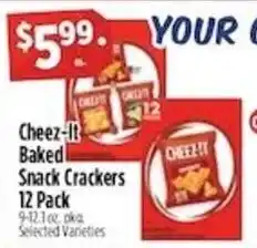 Pioneer Supermarkets Cheez-it Baked Snack Crackers offer