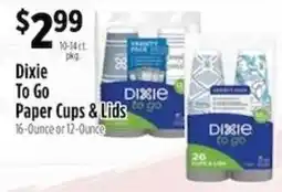 Pioneer Supermarkets Dixie To Go Paper Cups & Lids offer