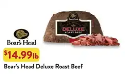 Fresh Thyme Boar's Head Deluxe Roast Beef offer