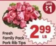 Tony’s Fresh Market Fresh Family Pack Pork Rib Tips offer