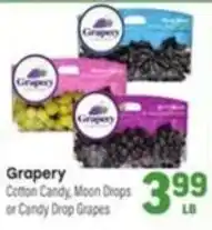 Tony’s Fresh Market Grapery Cotton Candy, Moon Drops or Candy Drop Grapes offer