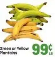 Tony’s Fresh Market Green or Yellow Plantains offer