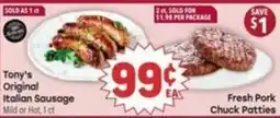 Tony’s Fresh Market Tony's Original Italian Sausage offer