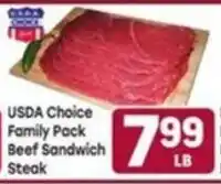 Tony’s Fresh Market Usda Choice Family Pack Beef Sandwich Steak offer