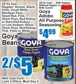 Super Fresh Goya Beans Black Beans Frijoles Negros offer