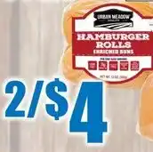 Super Fresh Urban Meadow hamburger rolls offer