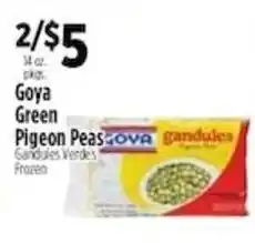 Pioneer Supermarkets Goya Green Pigeon Peas offer