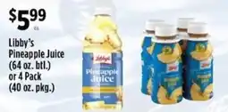 Pioneer Supermarkets Libby's Pineapple Juice offer
