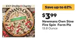 Grocery Outlet Newmans Own Stone Fire Spin Form Pizza offer