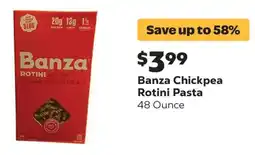 Grocery Outlet Banza Chickpea Rotini Pasta offer