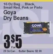 Super Fresh Goya dry beans offer