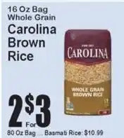 Super Fresh Carolina whole grain brown rice offer