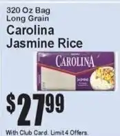 Super Fresh Carolina jasmine rice offer