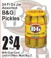 Super Fresh B&G pickles offer