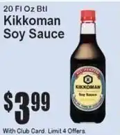 Super Fresh Kikkoman soy sauce offer