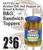 Super Fresh B&G Sandwich Toppers offer