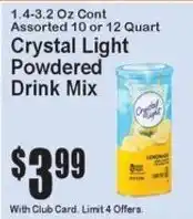 Super Fresh Crystal Light powdered drink mix offer