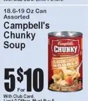 Super Fresh Campbell's Chunky Soup offer