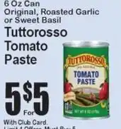 Super Fresh Tutturrosso tomato paste offer