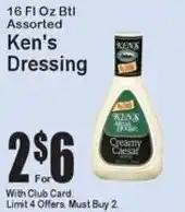 Super Fresh Ken's dressing offer