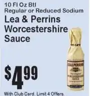 Super Fresh Lea & Perrins Worcestershire Sauce offer