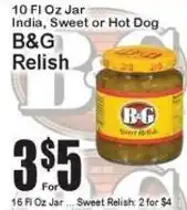Super Fresh B&G relish offer