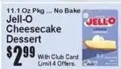Super Fresh Jell-O Cheesecake Dessert offer