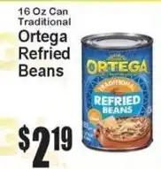 Super Fresh Ortega refried beans offer