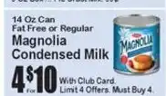 Super Fresh Magnolia condensed milk offer