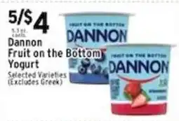 Met Foodmarkets Dannon Fruit on the Bottom Yogurt offer
