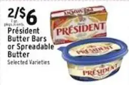 Met Foodmarkets President butter bars or spreadable butter offer
