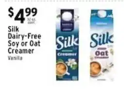 Met Foodmarkets Silk Dairy-Free Soy or Oat Creamer offer