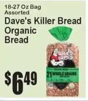 Super Fresh Dave's Killer Bread Organic Bread offer