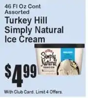 Super Fresh Turkey Hill Simply Natural Ice Cream offer