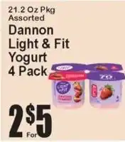 Super Fresh Dannon Light & Fit Yogurt offer