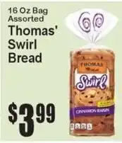 Super Fresh Thomas' swirl bread offer