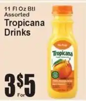 Super Fresh Tropicana drinks offer