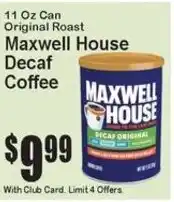Super Fresh Maxwell House Decaf Coffee offer
