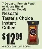 Super Fresh Nescafe Taster's Choice Instant Coffee offer
