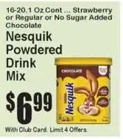 Super Fresh Nesquik powdered drink mix offer