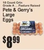 Super Fresh Pete & Gerry's Large Eggs offer