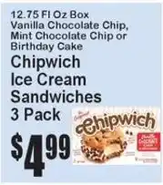 Super Fresh Chipwich ice cream sandwiches offer